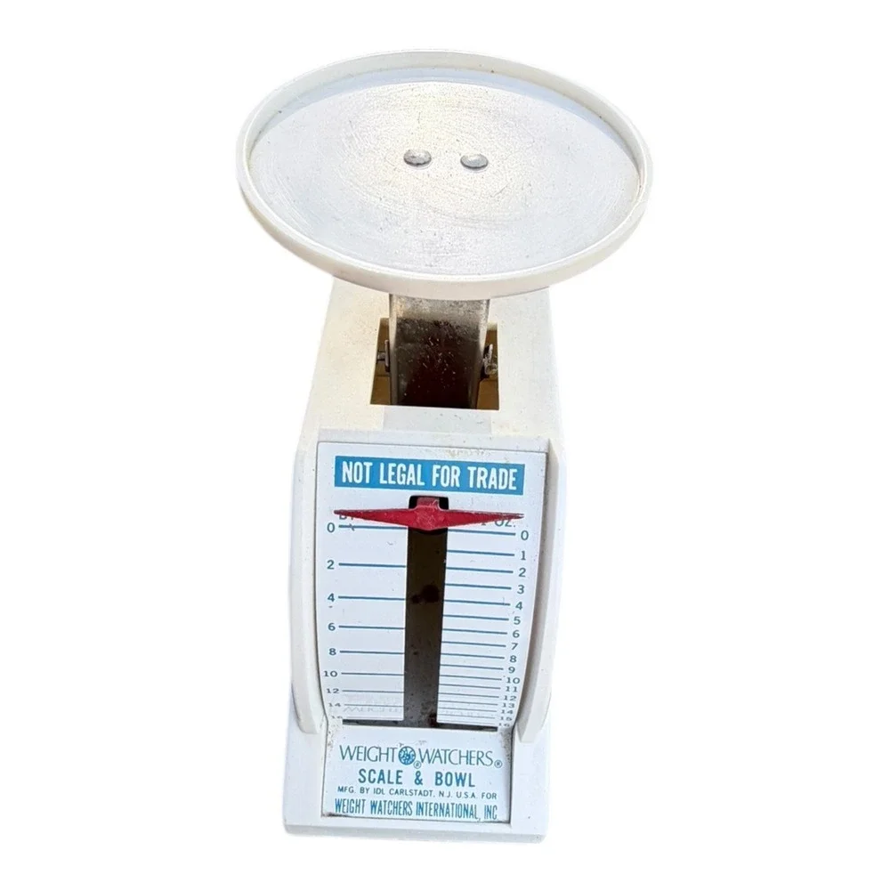 Weight Watchers‎ Scale White Plastic Vintage Food Portion Kitchen Scale